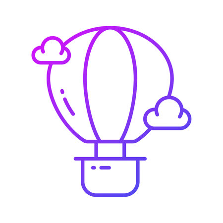 Creatively designed vector of hot air balloon, enjoy the adventure of hot air ballooningのイラスト素材