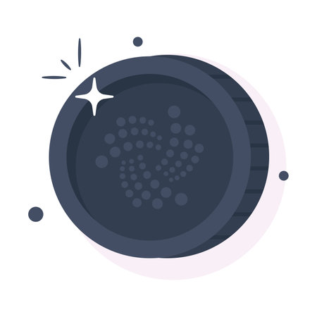 Well designed icon of IOTA coin, cryptocurrency coin vector designのイラスト素材