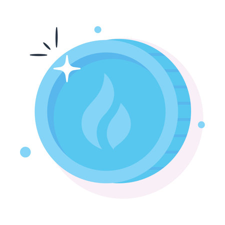 Well designed icon of Huobi Token coin, cryptocurrency coin vector designのイラスト素材