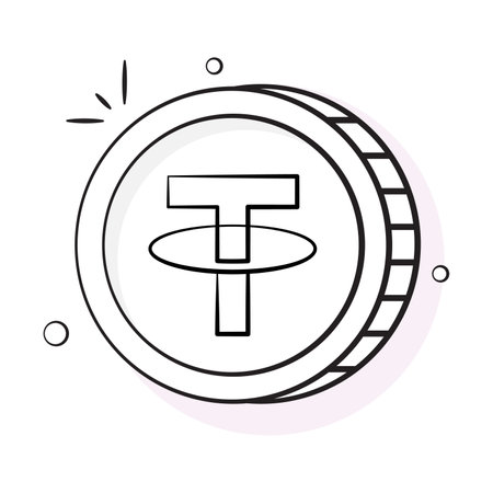 Well designed icon of tether coin, cryptocurrency coin vector designのイラスト素材