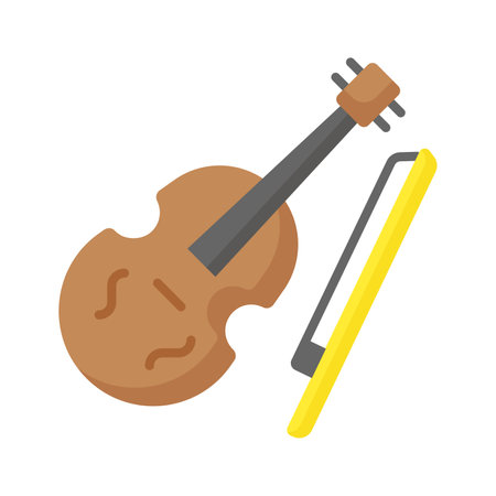 Get your hold on this amazing icon of violin, music instrument vectorのイラスト素材