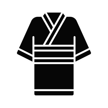 Kimono vector design isolated on white background, japanese karategi dressのイラスト素材