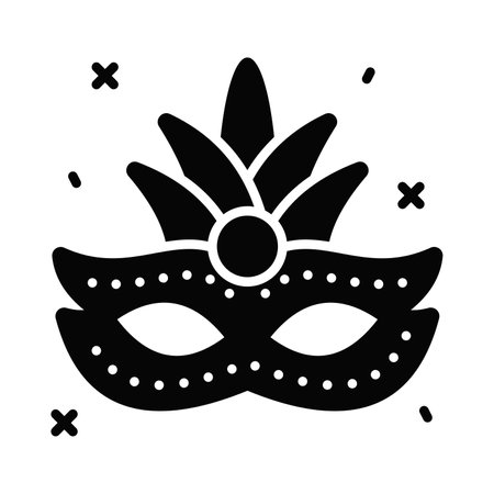An editable icon of carnival mask in trendy style, A beautiful party prop masqueradeのイラスト素材