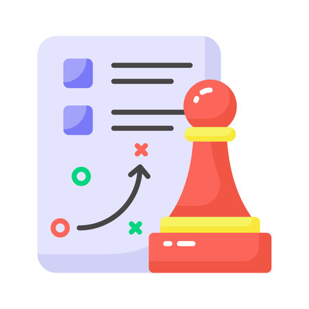 Unique icon of business strategic planning, editable vector of tactical planningのイラスト素材