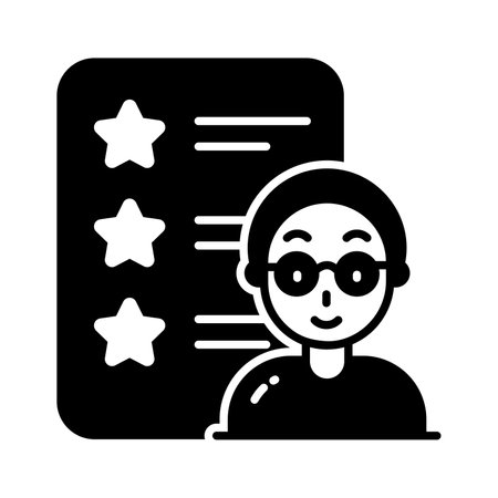 An icon of employee feedback in modern style, employee performance vector designのイラスト素材