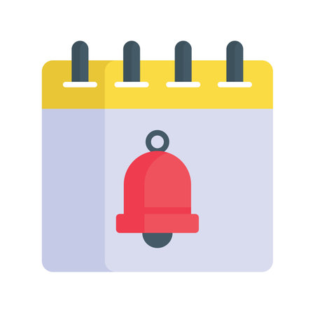 Alarm on calendar showing concept icon of event reminderのイラスト素材