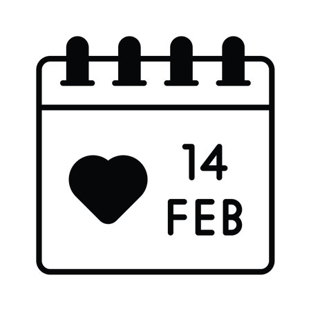 Unique and trendy vector of valentines day calendar, ready for premium useのイラスト素材