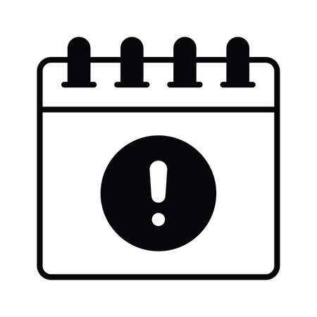 Calendar with exclamation symbol ready to use vectorのイラスト素材