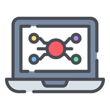 Concept of cyber attack. Cyber security destroyed. Laptop information securityのイラスト素材