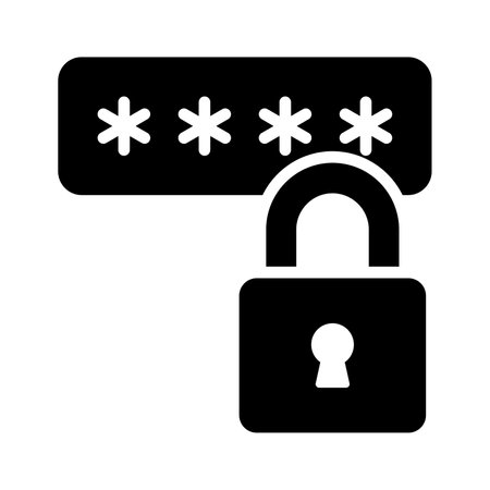 Padlock with password, cyber security concept. Personal data protectionのイラスト素材