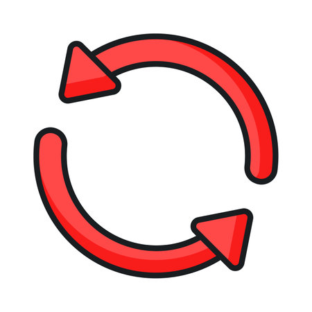 Download this premium icon of repeat arrow in trend styleのイラスト素材
