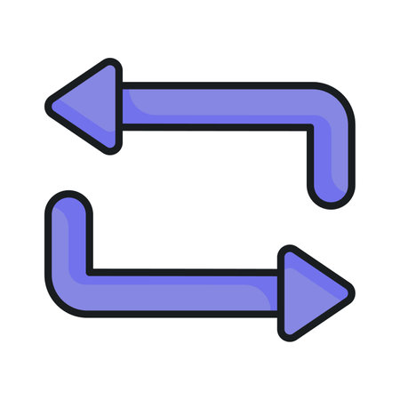 Download this premium icon of repeat arrow in trend styleのイラスト素材