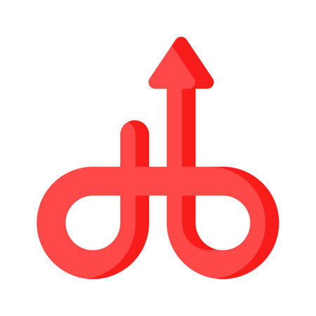 Get your hold on this catchy icon of looping arrowのイラスト素材