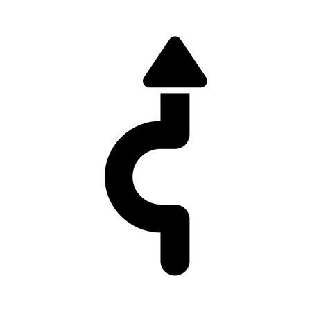 Curved arrow vector design isolated on white backgroundのイラスト素材