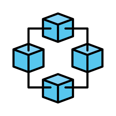 Well designed icon of blockchain in modern styleのイラスト素材