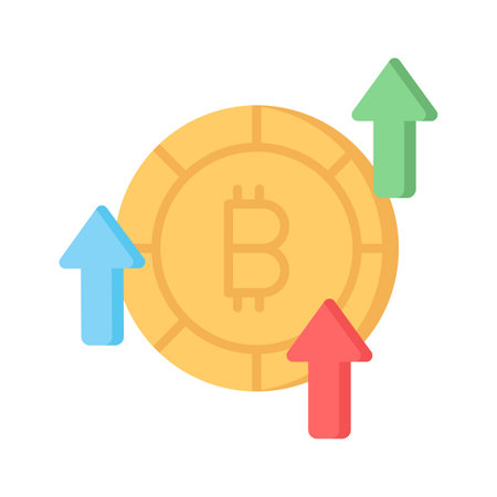 Well designed icon of Bitcoin, cryptocurrency coin vector designのイラスト素材