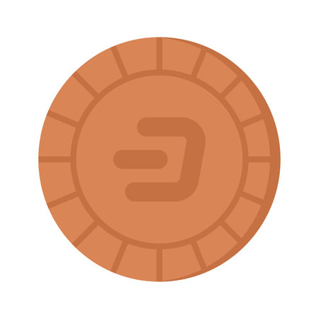 Well designed icon of Dash coin, cryptocurrency coin vector designのイラスト素材