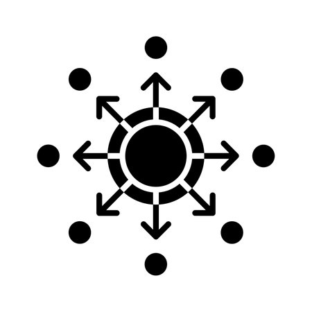 Visually perfect vector of decentralized system, isolated on white backgroundのイラスト素材