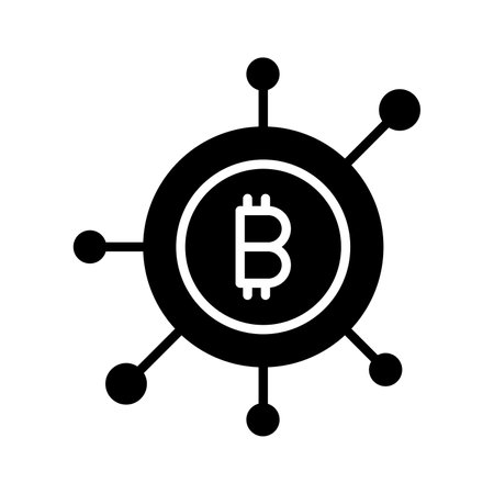 Cryptocurrency coin vector design, bitcoin icon in modern styleのイラスト素材