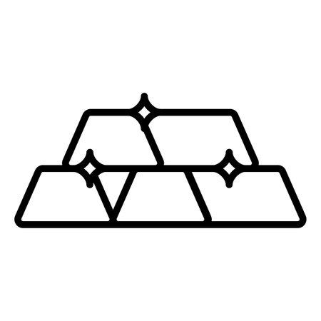 A captivating icon of gold bars, modern gold ingots vector design, finance related concept iconのイラスト素材