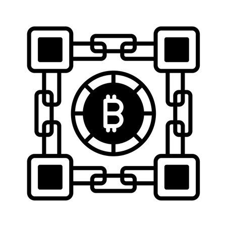 Bitcoin blockchain vector design isolated on white backgroundのイラスト素材
