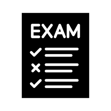 Exam sheet vector design isolated on white backgroundのイラスト素材