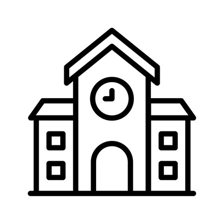 Check this amazing icon of school building, isolated on white backgroundのイラスト素材