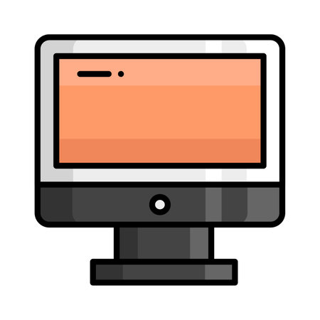 Lcd, monitor vector icon isolated on white backgroundのイラスト素材