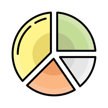 Pie chart vector icon in trendy design styleのイラスト素材