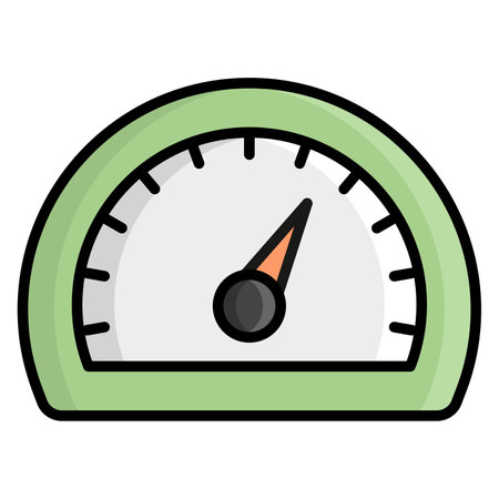 Speedometer vector icon, speed indicatorのイラスト素材