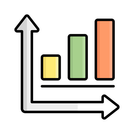 Bar chart vector icon modern design isolated on white backgroundのイラスト素材