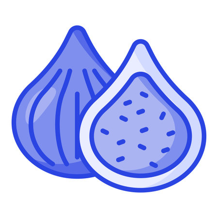 A customizable icon of figs in modern design styleのイラスト素材