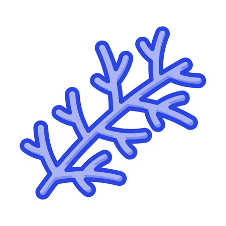 Fresh fennel twig, herb plant icon, dill weed vector design isolated on white backgroundのイラスト素材