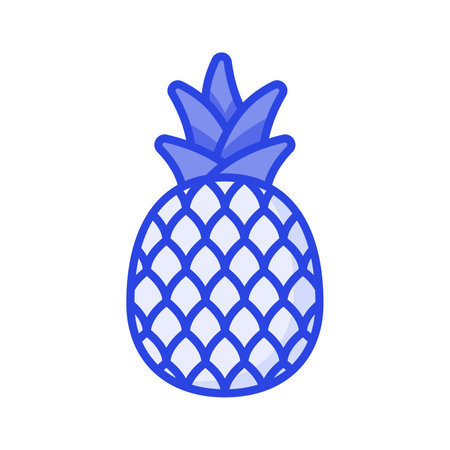 Trendy icon of pineapple, healthy fruit, natural foodのイラスト素材