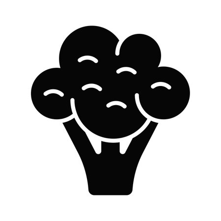 Broccoli vector design, isolated on white background, iron rich vegetableのイラスト素材