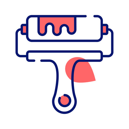 Premium flat icon of paint roller, customizable vectorのイラスト素材