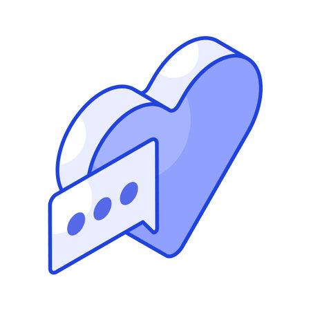 Take a look at this trendy isometric icon of romantic chat, love message vectorのイラスト素材