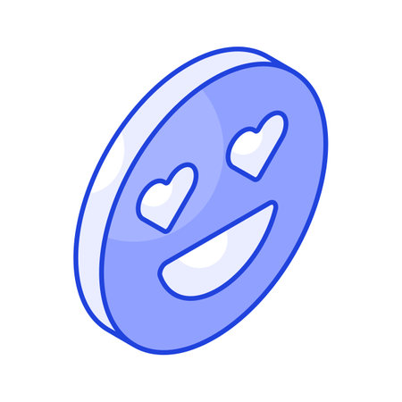 Love emoji, heart eye emoji, smiley vector designのイラスト素材