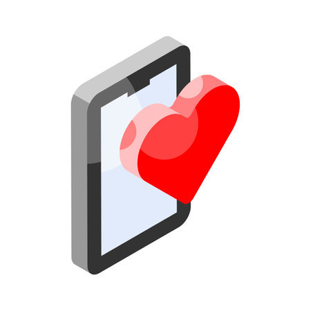 Take a look at this trendy isometric icon of romantic chat, love message vectorのイラスト素材