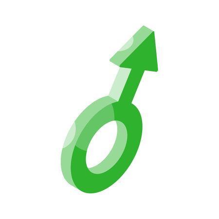 An amazing isometric icon of male symbol, masculine conceptのイラスト素材