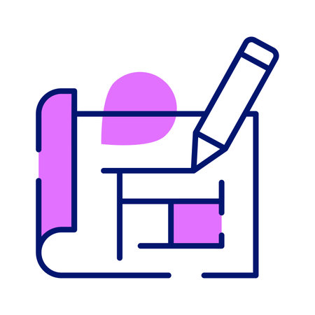 Premium icon of drafting in trendy design style, amazing vectorのイラスト素材