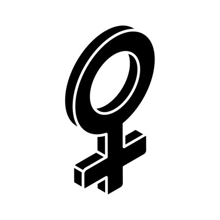An amazing isometric icon of female symbol, masculine conceptのイラスト素材
