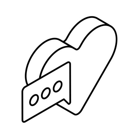 Take a look at this trendy isometric icon of romantic chat, love message vectorのイラスト素材