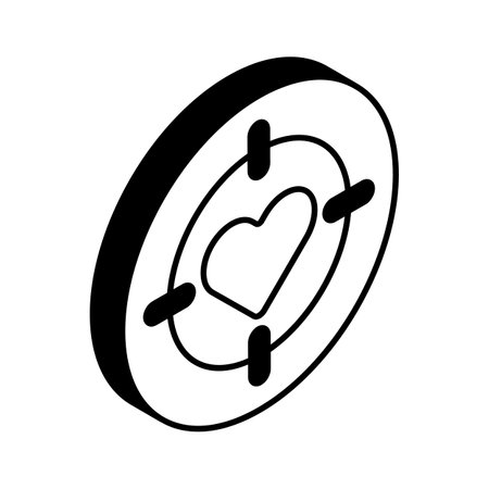 Grab this amazing icon of love target, love goal, valentine day vector designのイラスト素材