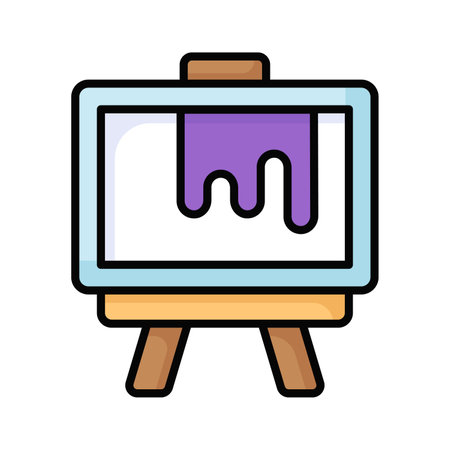An amazing icon of canvas board, painting board vector designのイラスト素材