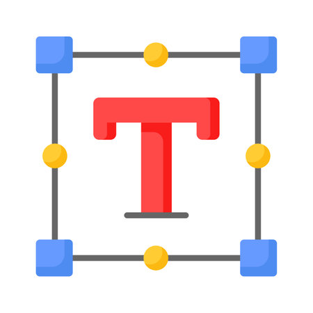 An amazing icon of text tool in flat style, ready to use iconのイラスト素材