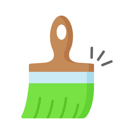 Handcrafted modern flat vector of paint brush, customizable iconのイラスト素材