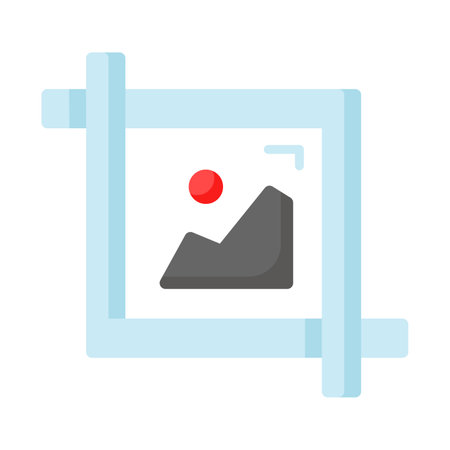 Image crop tool vector, editing tool, Perfect for web and app interfaces, presentations, infographicsのイラスト素材