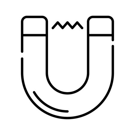 Physics magnet icon in flat style, scalable vector of attractionのイラスト素材