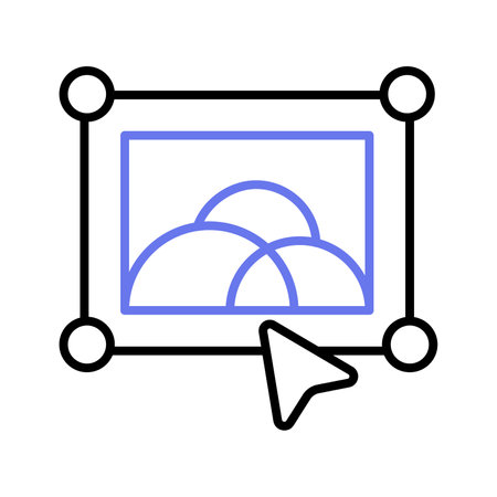 Trendy icon of digital art, isolated on white backgroundのイラスト素材